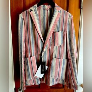 Summer weight striped Italian blazer